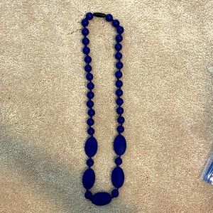 Blue Silicone Teething Necklace BPA Free